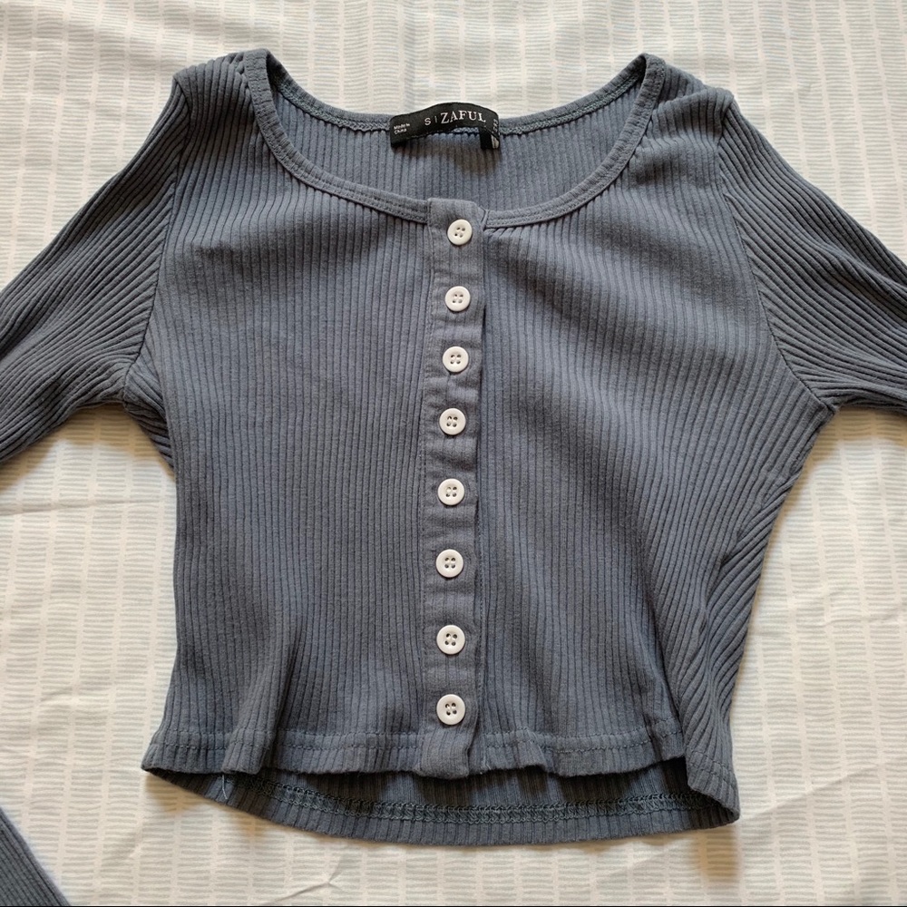 Button up crop top